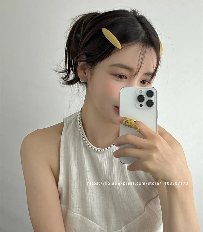 The small button clip ~ South Korea France bangs clip temperament small broken hair clip, side clip top hair accessories