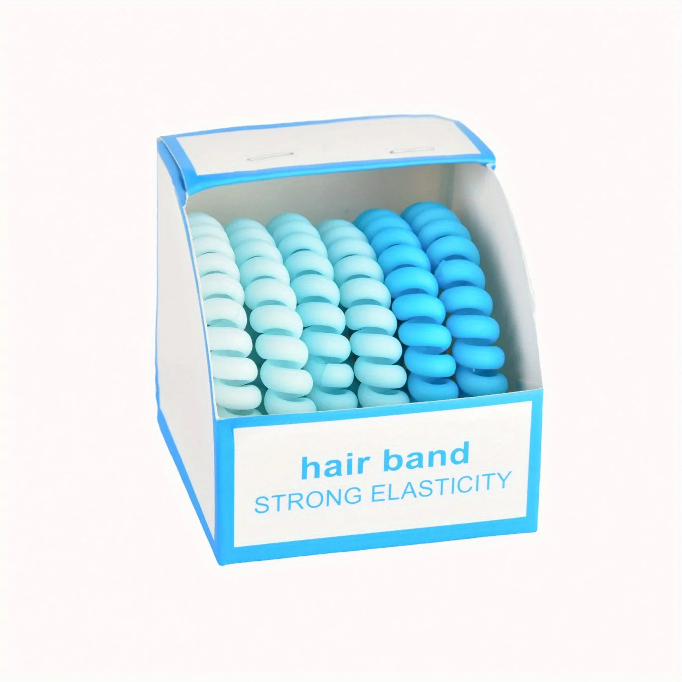 6Pcs New Fashion Gradient Color Telephone Wire Elastic Hair Band Spiral Cord Rubber Band Hair Tie Stretch Hair Bands Scrunchies