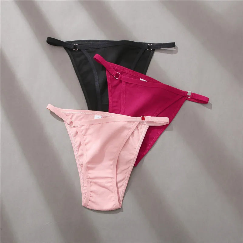 FINETOO Women's Cotton Panties 3Pcs/set Lace Briefs S-XL Comfortable Underwear Ladies Cotton Underpants Soft Panty Intimates New