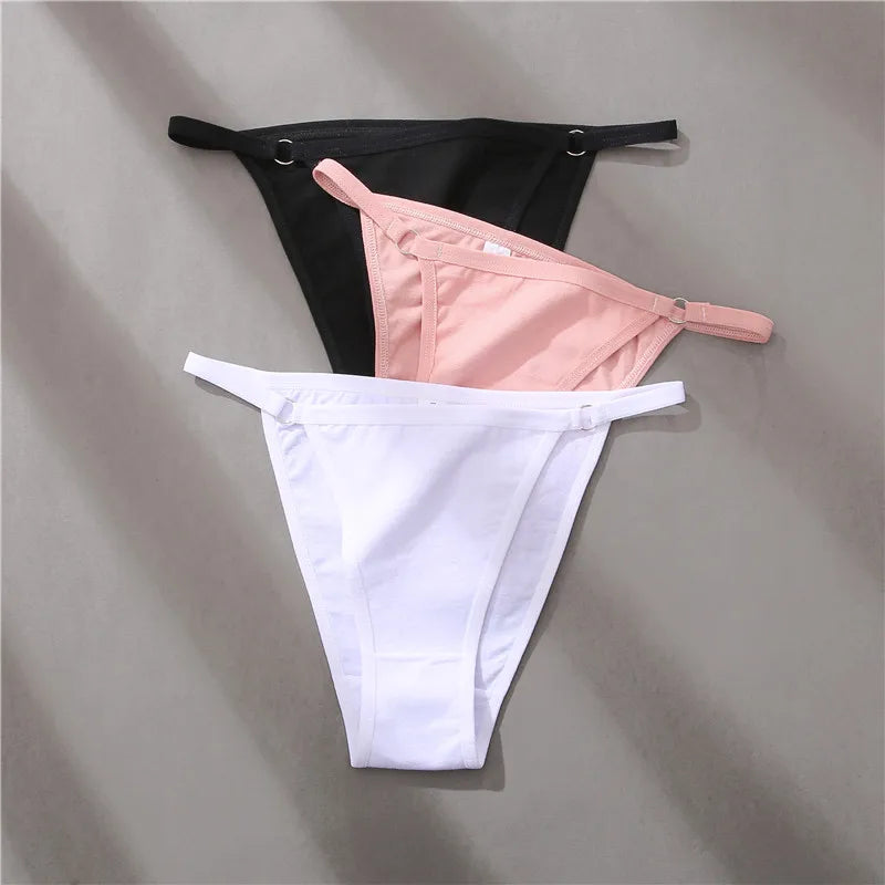 FINETOO Women's Cotton Panties 3Pcs/set Lace Briefs S-XL Comfortable Underwear Ladies Cotton Underpants Soft Panty Intimates New