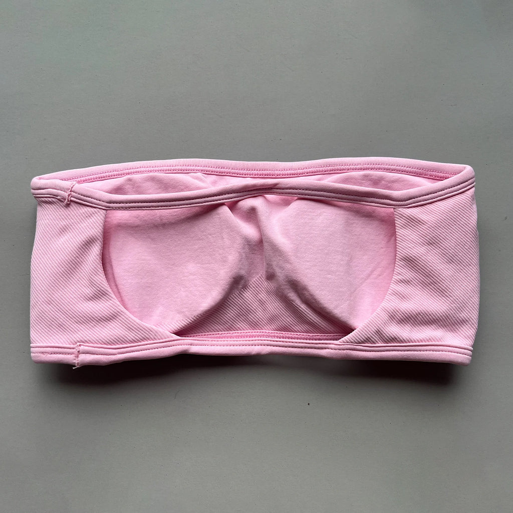 NO LOGO Backless Bandeau Sports Bra Gym Women Top Crop Tube Yoga Tops Halter Sports Seamless Bras Scrunch Workout Yoga Tank