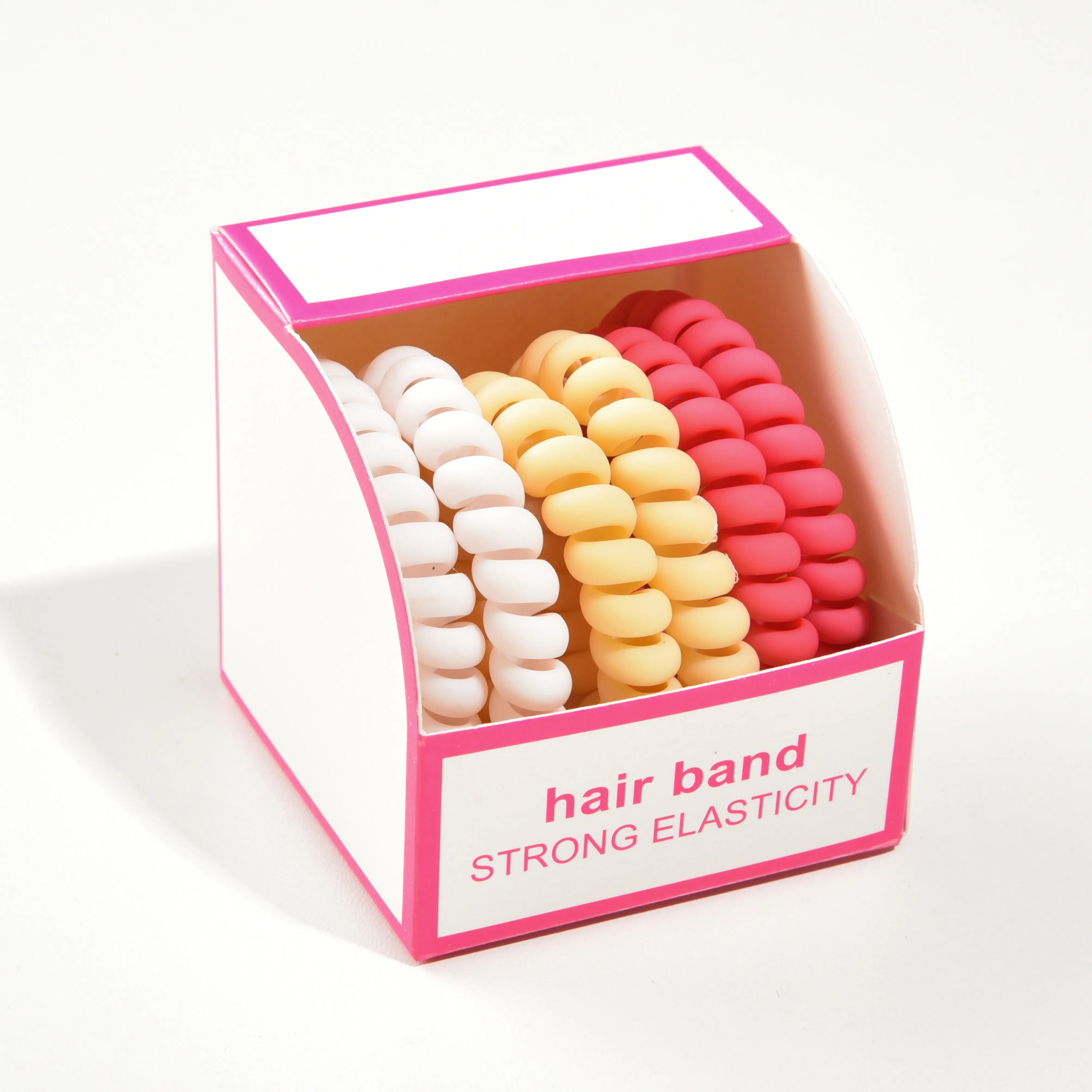 6Pcs New Fashion Gradient Color Telephone Wire Elastic Hair Band Spiral Cord Rubber Band Hair Tie Stretch Hair Bands Scrunchies