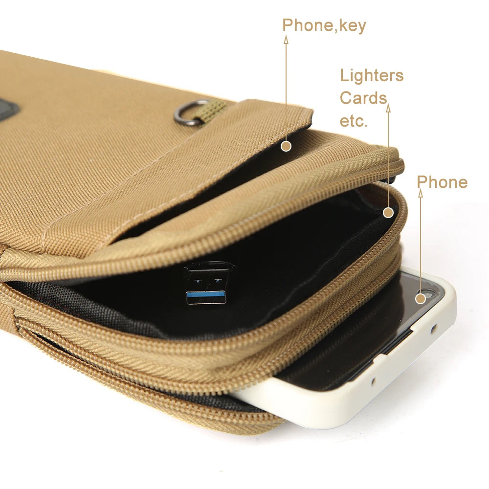 EDC Molle Bag Purse Nylon Waist Bag Outdoor Waist Fanny Pack Men Phone Pouch Camping Hunting Sports Bag