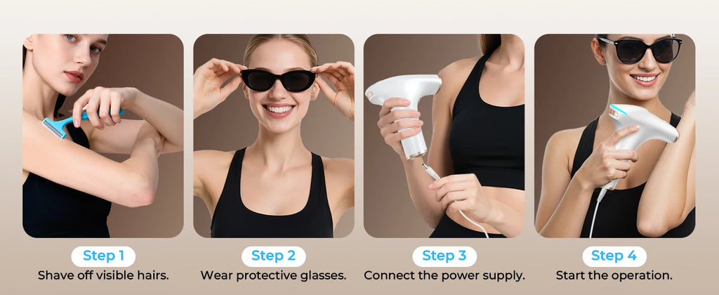 Updated IPL Hair Removal Laser Device 999900+ Flashes 21J Auto/Manual Mode for Men Women Facial Body Bikini  in 4 Weeks Home Use