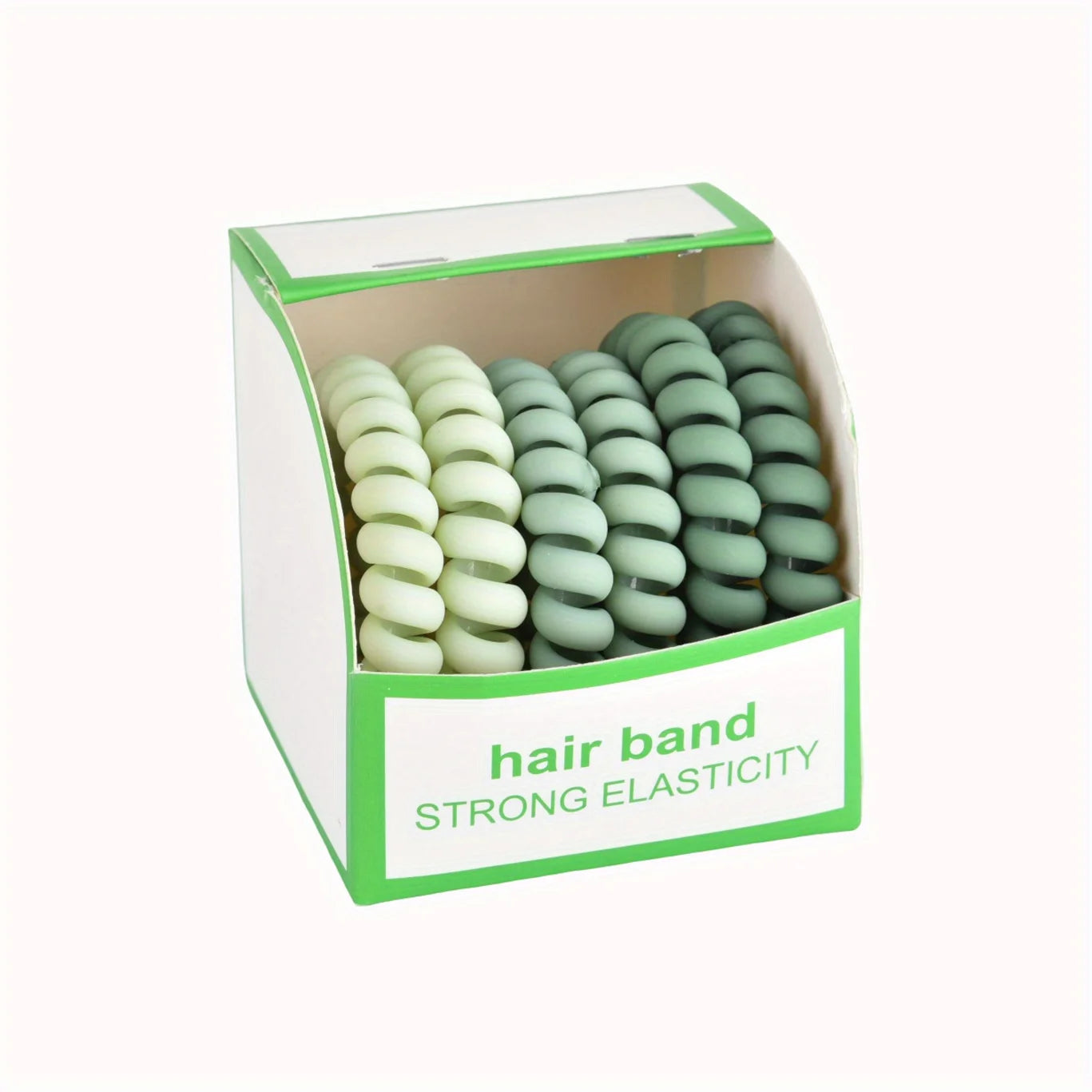 6Pcs New Fashion Gradient Color Telephone Wire Elastic Hair Band Spiral Cord Rubber Band Hair Tie Stretch Hair Bands Scrunchies