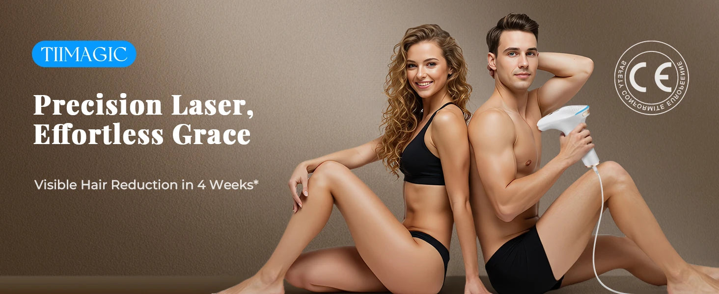 Updated IPL Hair Removal Laser Device 999900+ Flashes 21J Auto/Manual Mode for Men Women Facial Body Bikini  in 4 Weeks Home Use