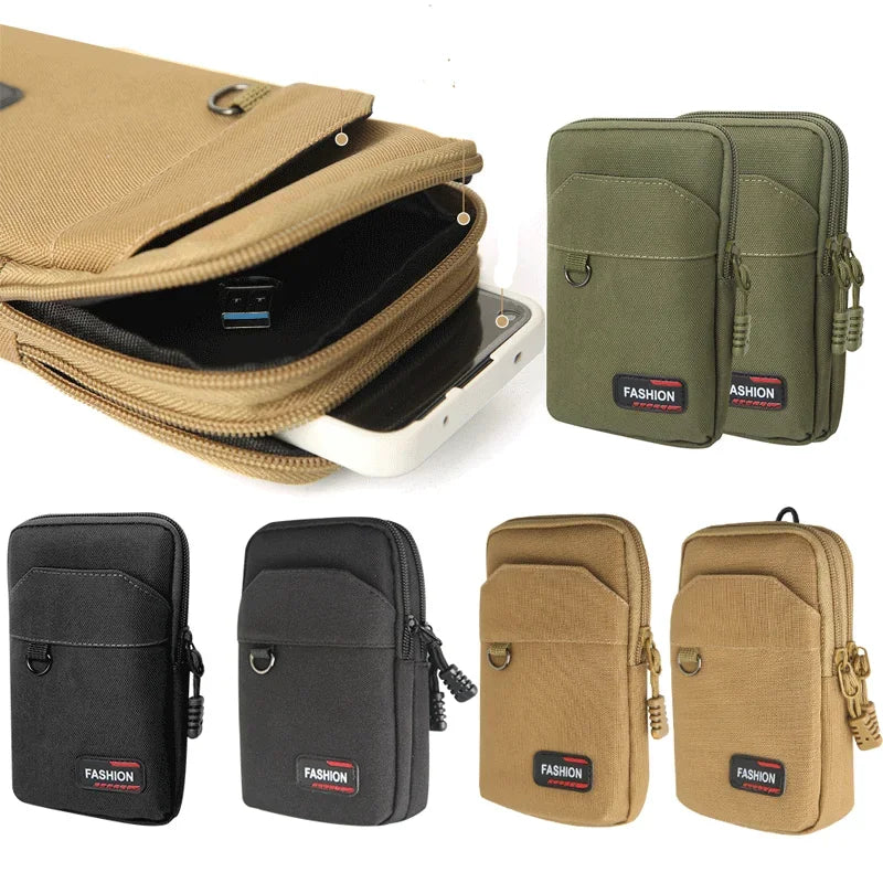 EDC Molle Bag Purse Nylon Waist Bag Outdoor Waist Fanny Pack Men Phone Pouch Camping Hunting Sports Bag