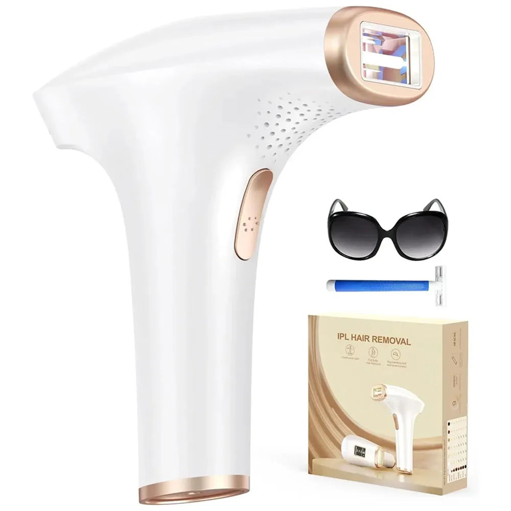 Updated IPL Hair Removal Laser Device 999900+ Flashes 21J Auto/Manual Mode for Men Women Facial Body Bikini  in 4 Weeks Home Use