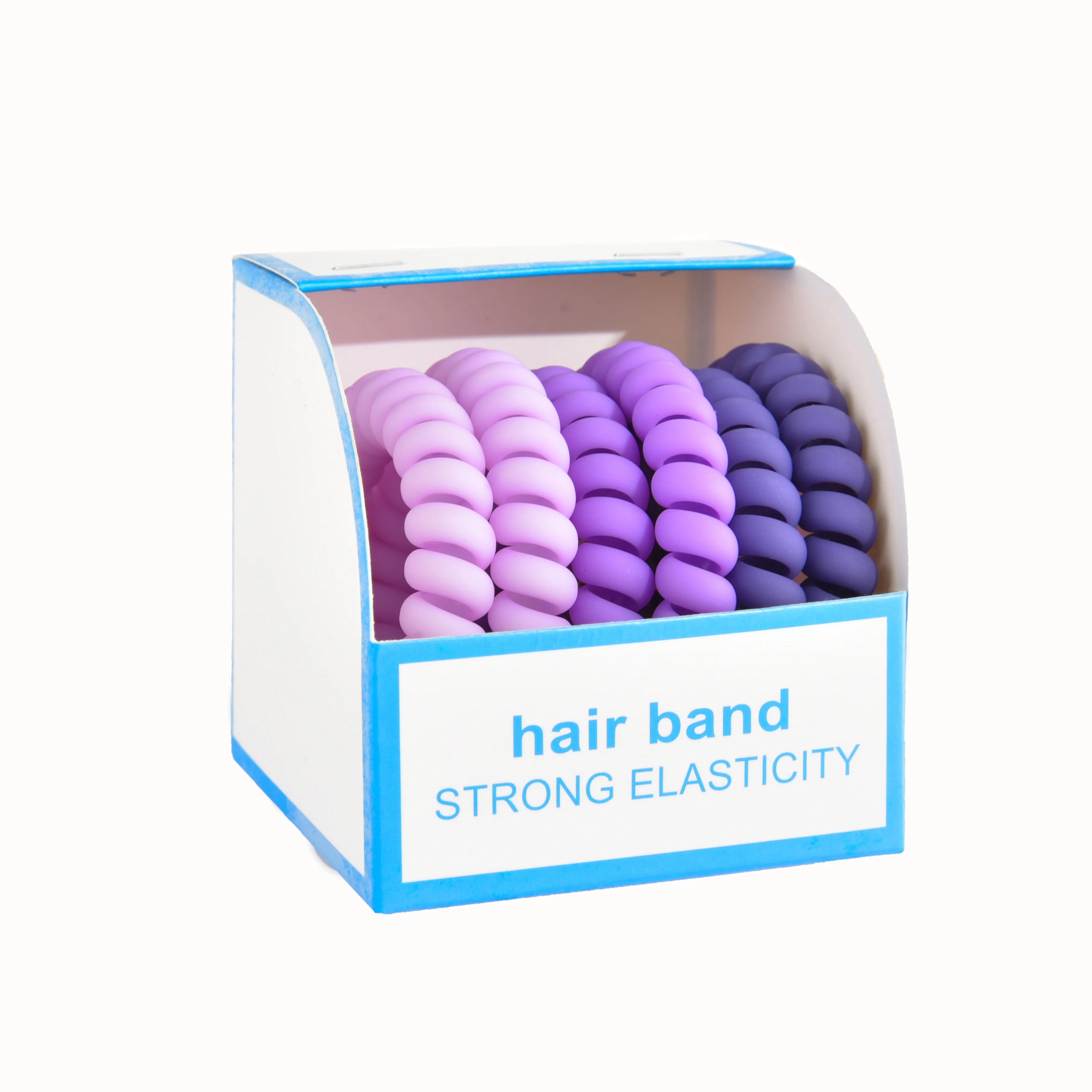 6Pcs New Fashion Gradient Color Telephone Wire Elastic Hair Band Spiral Cord Rubber Band Hair Tie Stretch Hair Bands Scrunchies