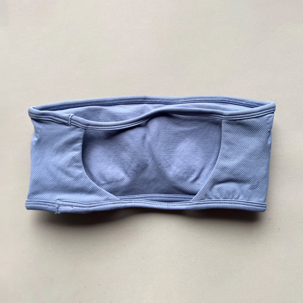 NO LOGO Backless Bandeau Sports Bra Gym Women Top Crop Tube Yoga Tops Halter Sports Seamless Bras Scrunch Workout Yoga Tank